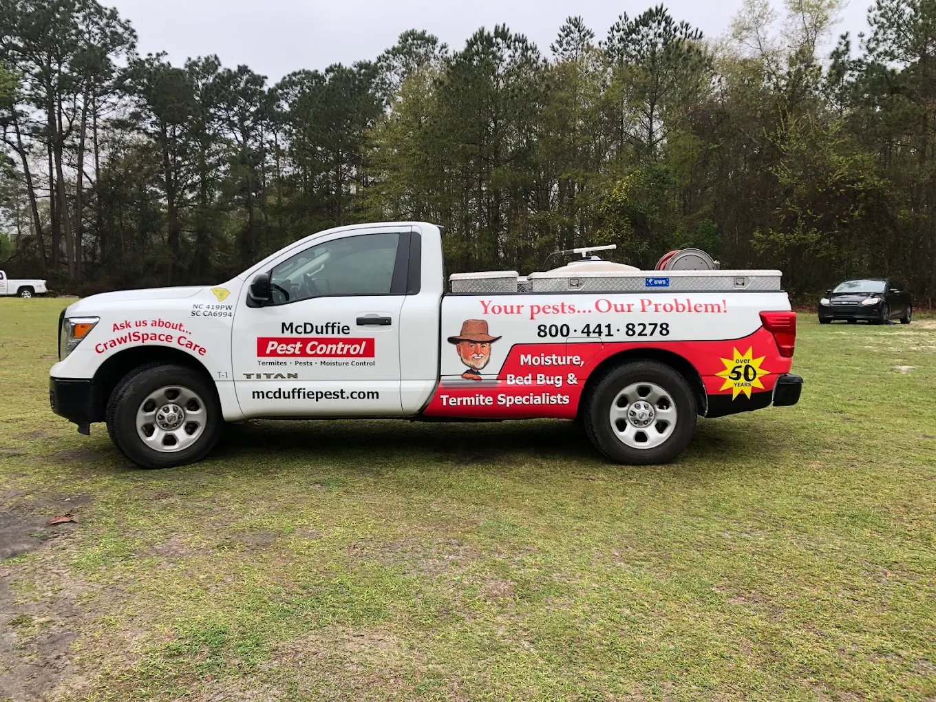 McDuffie Pest Control Van
